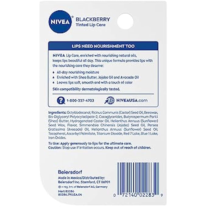 NIVEA, LIP CARE, BLACKBERRY, 0.17 OZ (4.8 G) - Image 2